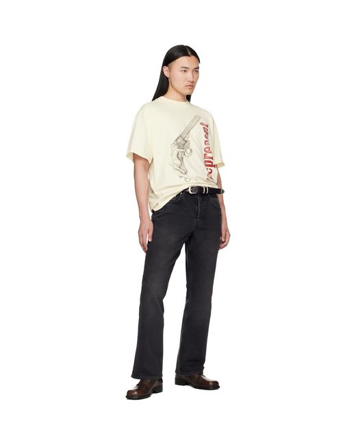 Represent Natural Off- 'Loaded With Love' T-Shirt for men