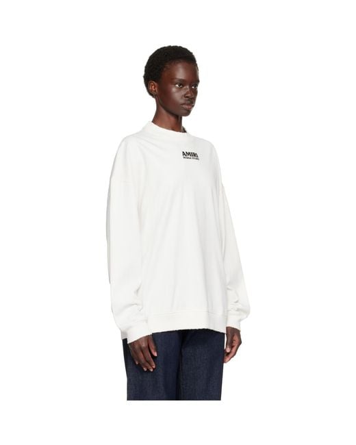 Amiri White Off- '1994' Crew Sweatshirt