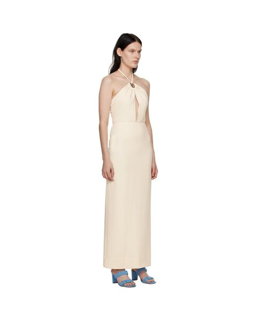 Staud Black Off-white Abigail Midi Dress