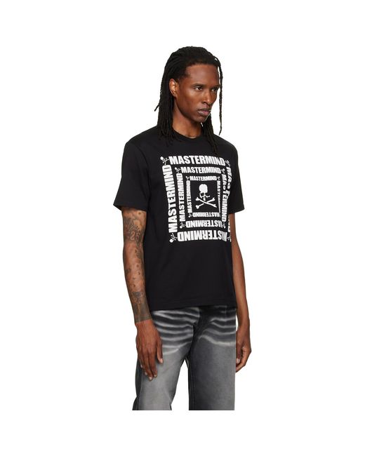 MASTERMIND WORLD Black Mw Square Logo/T-Shirt for men