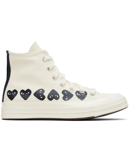 COMME DES GARÇONS PLAY Black Converse Edition Multi Heart Sneakers for men