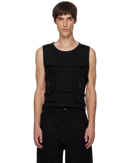 Rick Owens Black Concordians Bonotto Ammo Vest for men