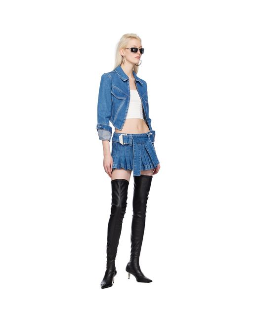 Dion Lee Blue White Ventral Compact Tank Top