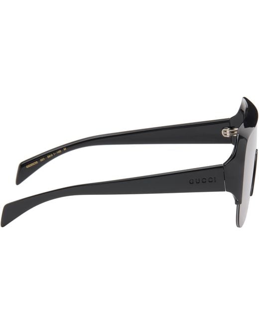 Gucci Gray Shield Sunglasses for men