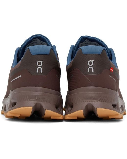 On Shoes Black Burgundy & Navy Cloudvista Waterproof Sneakers for men