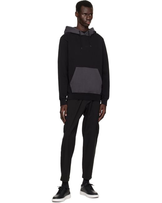メンズ Boss ブラック コーティングレザー ロゴ スニーカー Black