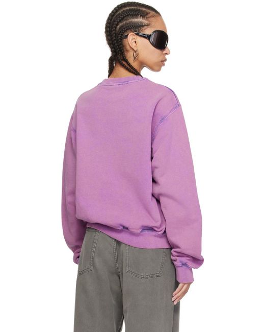 Acne Purple Blurred Sweatshirt