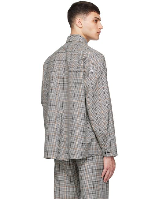 Chemise grise à carreaux Marni pour homme en coloris Gray