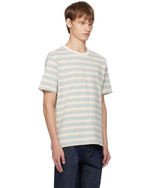 AURALEE Gradient Stripe Jersey T-Shirt in Black for Men | Lyst