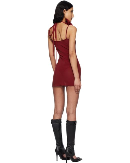 Fanci Club レッド Sawft Bodycon ミニワンピース Black