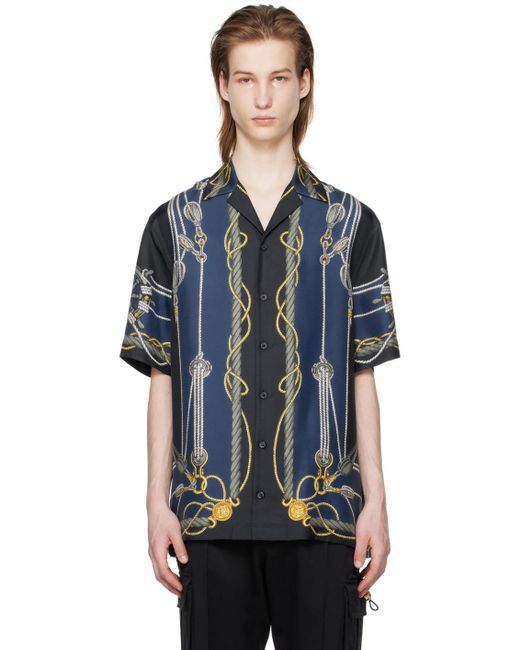 Versace Blue Nautical Shirt for men