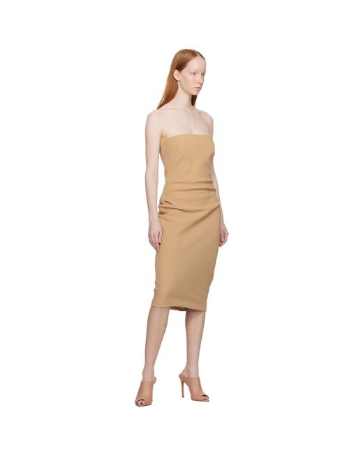 Max Mara Black Beige Bernard Midi Dress