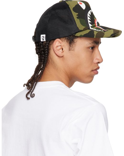 BAPE 迷彩 メッシュキャップ COLOR CAMO SHARK MESH CAP | bape.com