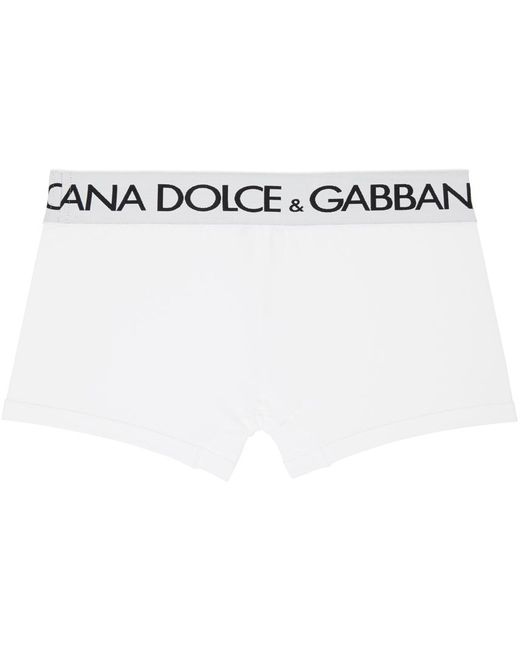 メンズ Dolce & Gabbana ホワイト ボクサー 2枚セット Black