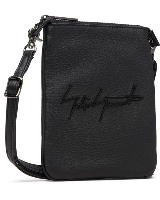 Yohji Yamamoto Black Signature 'Sacoche' Pouch