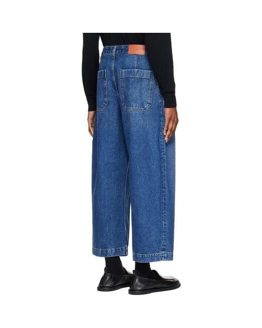 Studio Nicholson Blue Puch Wide Leg Jeans for men