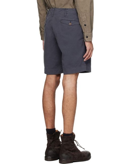 RRL Blue Garment-dyed Shorts for men