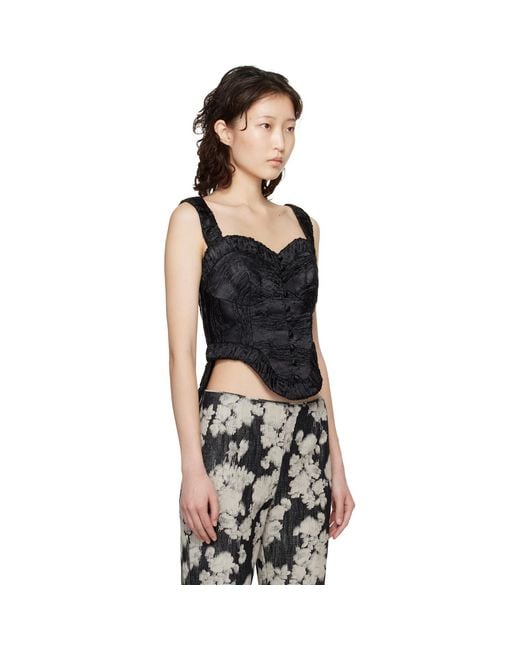 Anna Sui Black Corset Top