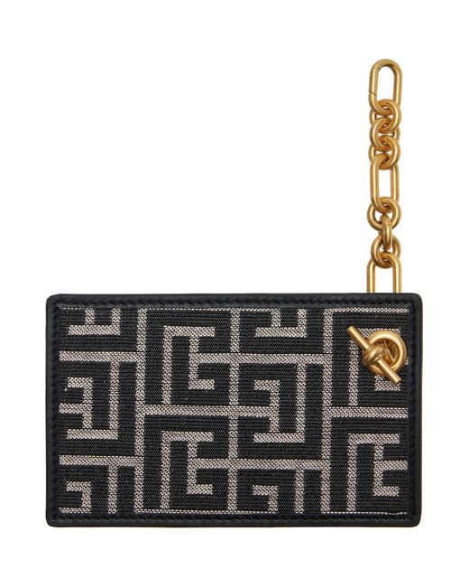Balmain Black Pulse Chain Card Holder