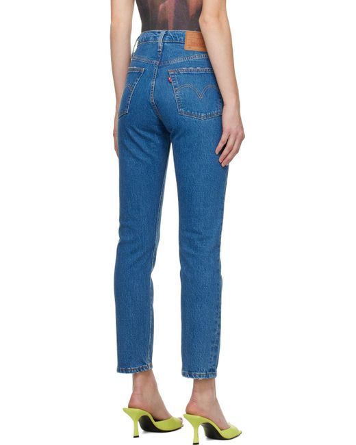 Levi's Blue 501 Original Cropped Jeans