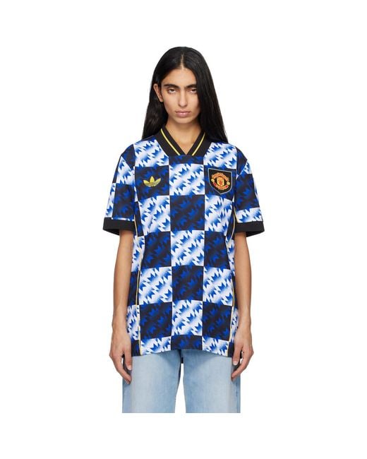Adidas Originals Blue Manchester United Lfstlr Jersey