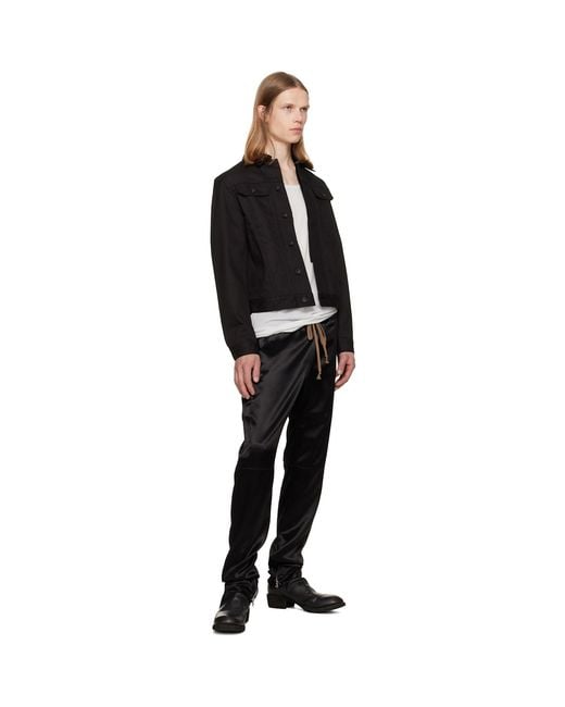 JKEEFER Black Moto Trousers for men