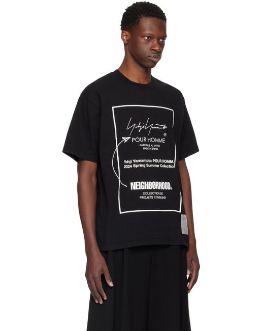 Yohji Yamamoto Black Neighborhood Edition T-Shirt for men