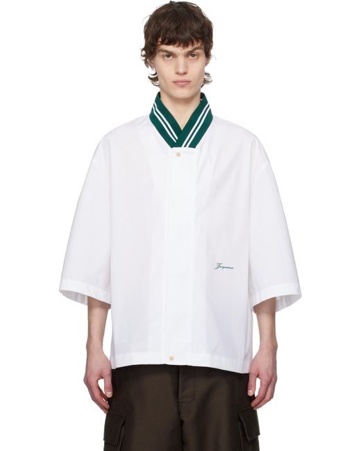 メンズ Jacquemus ホワイト La Croisière 'The Baseball Short-Sleeve' シャツ White
