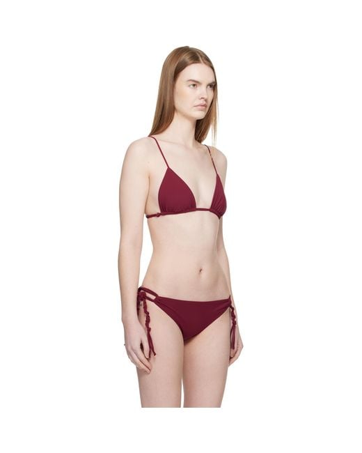 Jil Sander Pink Jersey Tangle Bikini Top