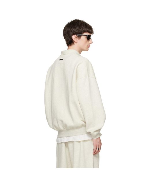 Fear Of God White Signature 90S Polo Sweatshirt for men