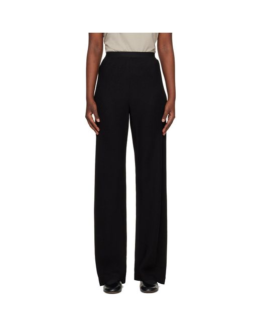 Wardrobe NYC Black Crepe Bias Cut Trousers