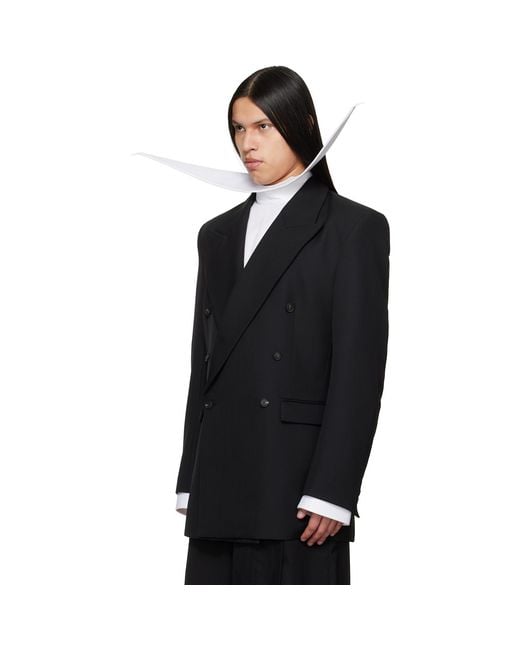 Egonlab Black Oversized Tailored Blazer for men