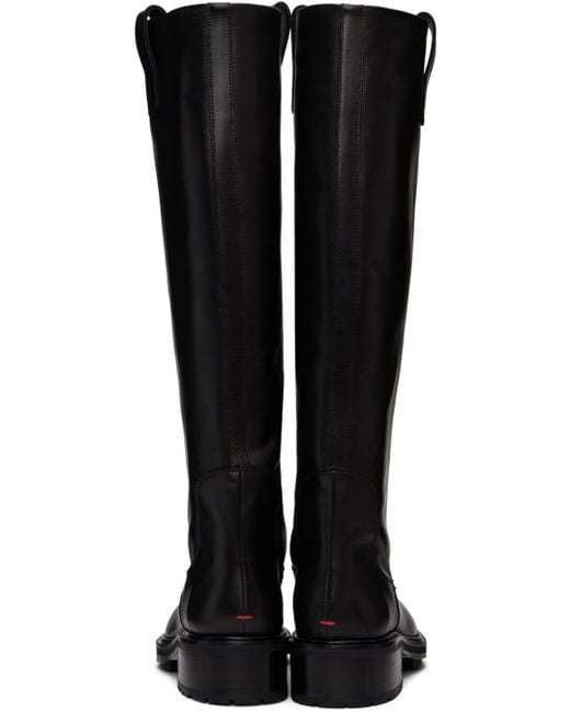 Aeyde Black Henry Knee-High Leather Boots