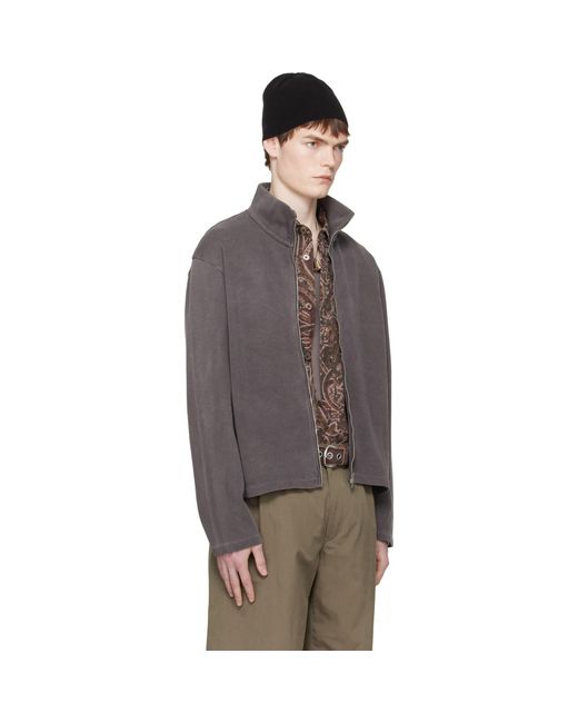 Our Legacy Multicolor Taupe Shrunken Fullzip Track Jacket for men