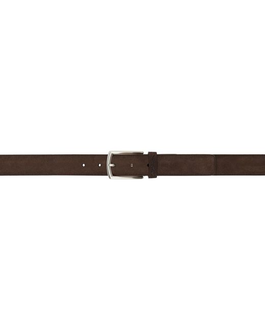 Zegna Black Brown Pin-buckle Belt for men