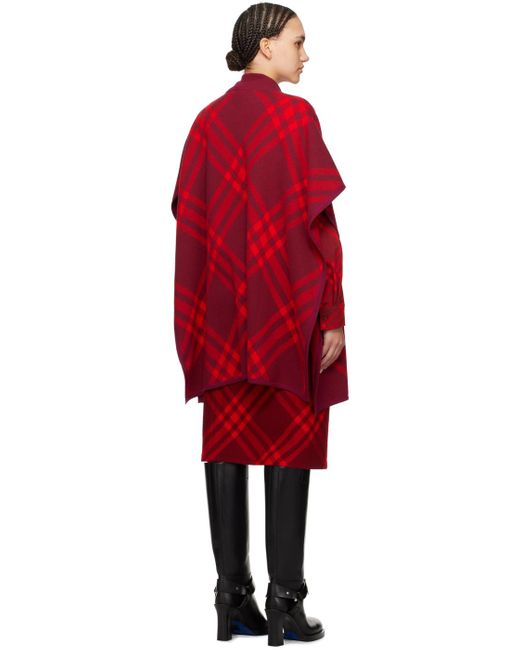 Burberry Red Check Coat
