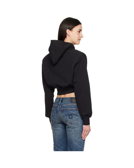 VAQUERA Black Shoulder Pad Hoodie