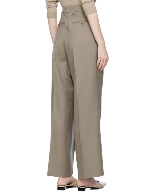 AMI Multicolor Taupe Straight-fit Trousers