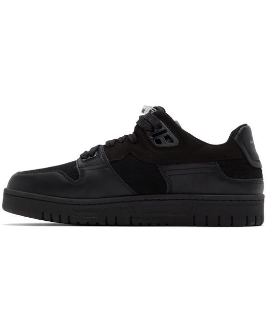 Acne Black Leather Low Top Sneakers for men