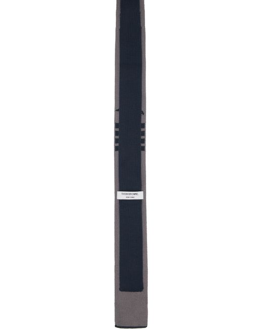 Thom Browne Black Geese Icon Jacquard Knit Tie for men