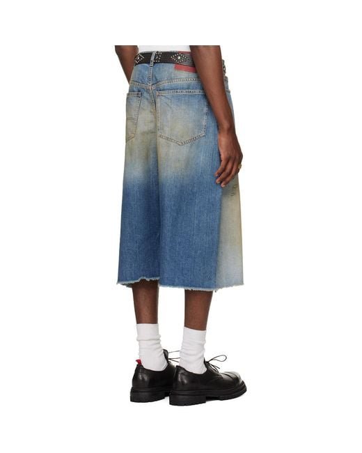 424 Blue 'Big Daddy' Denim Shorts for men