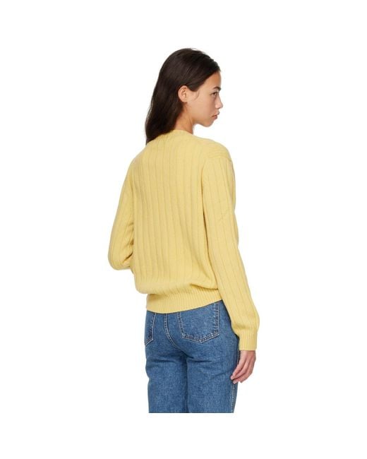 &Daughter Yellow Rooney Rib Cardigan