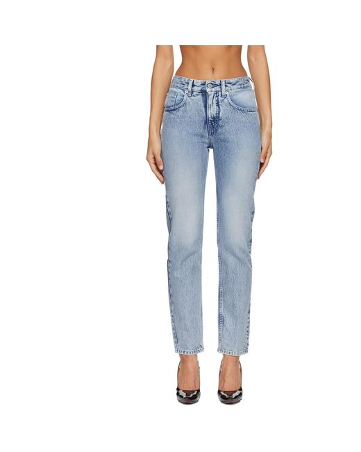 MM6 by Maison Margiela Blue Straight-Leg Jeans