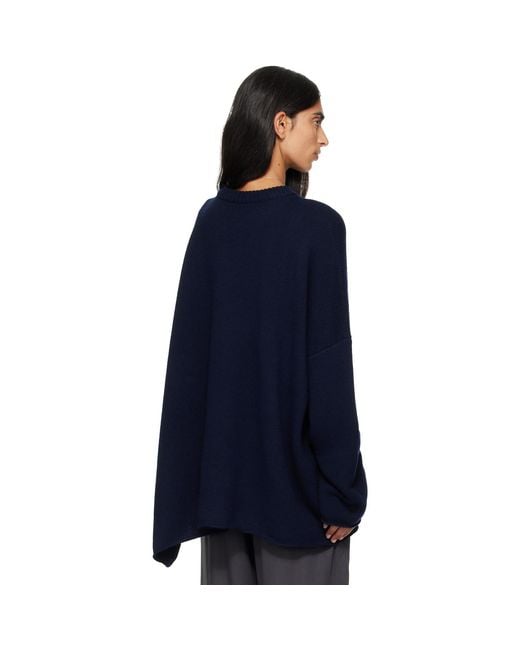 Lisa Yang Blue Din Cape Sweater