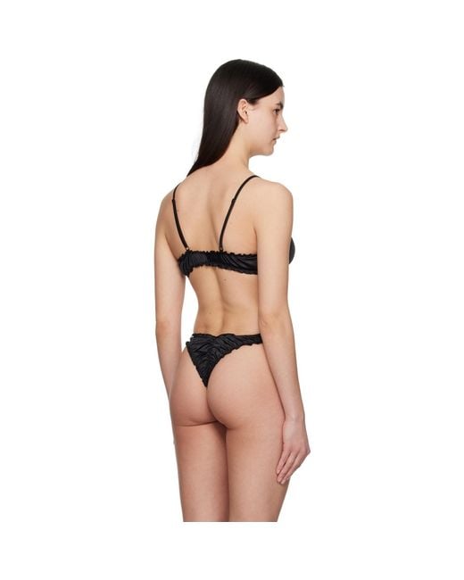 Shadowplay Black Ruffled Bra
