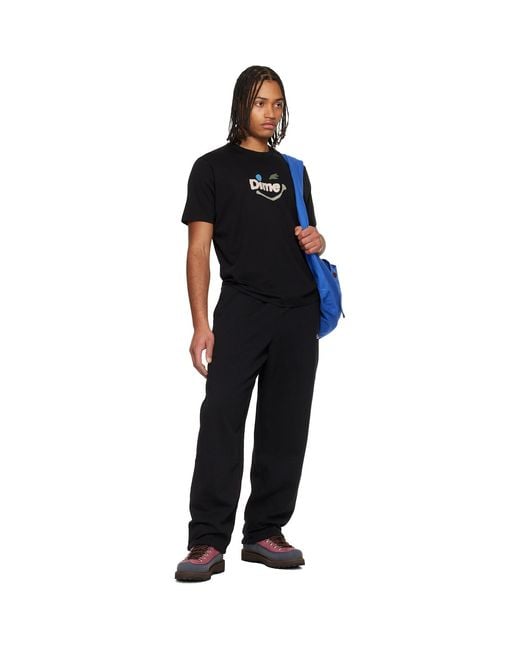 Dime Black Cursive Small Logo Sweatpants for men