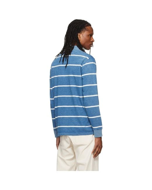 Polo Ralph Lauren Blue Classic Fit Polo Bear Rugby Polo for men