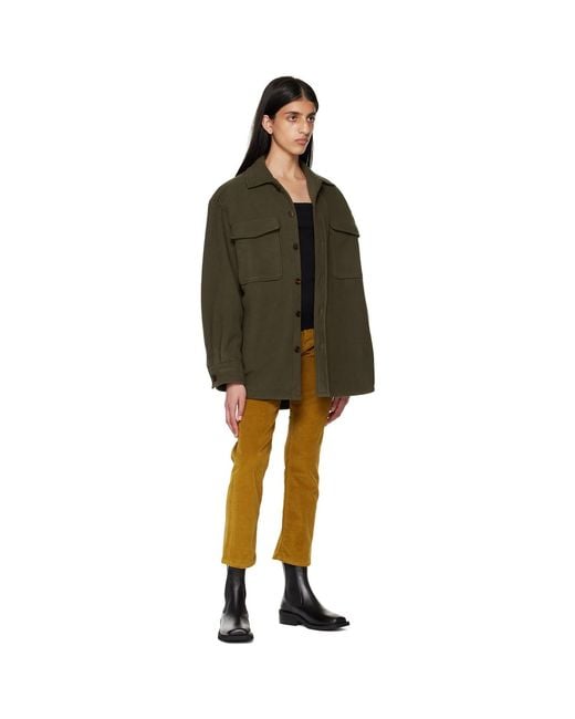 6397 Green Khaki Polyester Jacket