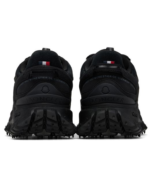 Moncler Black Trailgrip Apex Leather & Suede Sneakers