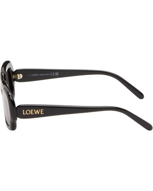 Loewe Black Rectangular Slim Sunglasses for men